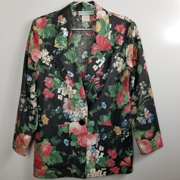 Vintage  Floral Blazer by Willow Ridge size 6 - Picture 10 of 12